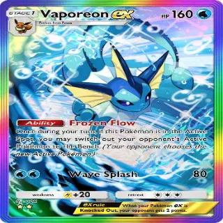 Vaporeon Ex Full Art Rainbow ⭐⭐
