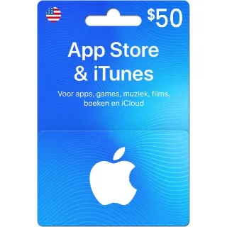 $50.00 iTunes Gift Card - USA