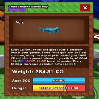 Huge Transcedent Manta Ray