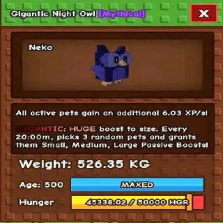 Colossal Gigantic Night Owl
