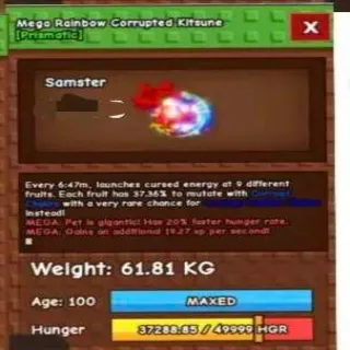 Huge Mega Rainbow Corrupted Kitsune