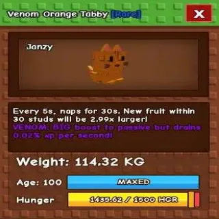Colossal Venom Orange Tabby