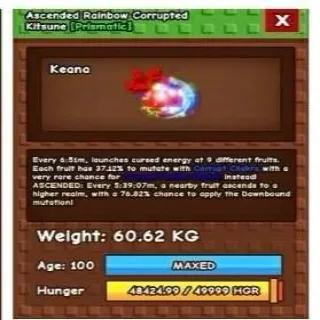 Ascended Rainbow Corrupted Kitsune