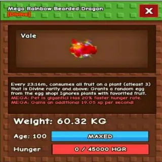 Mega Rainbow Bearded Dragon