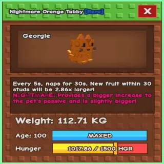 Colossal Nightmare Orange Tabby