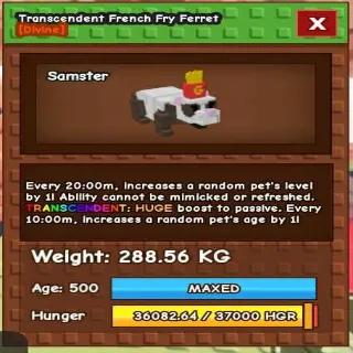 Huge Transcedent French Fry Ferret