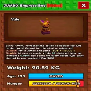 Godly Jumbo Empress Bee