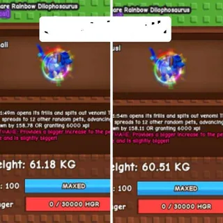 X2 Nightmare Rainbow Dilophosaurus