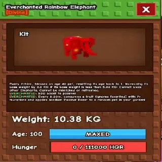 Everchanted Rainbow Elephant