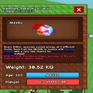 Nightmare Rainbow Corrupted Kitsune