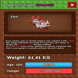 Huge Peppermint Kitsune