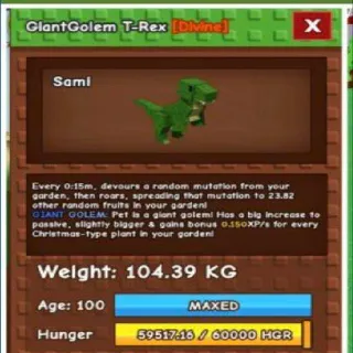 Colossal GiantGolem T-rex