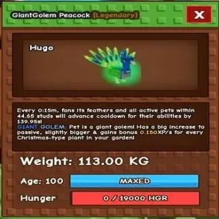 Colossal Giant Peacock