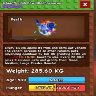 Huge Gigantic Rainbow Dilophosaurus