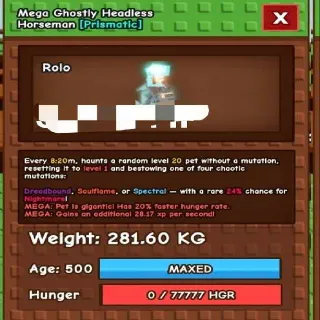 Huge Mega Ghostly Headless Horseman