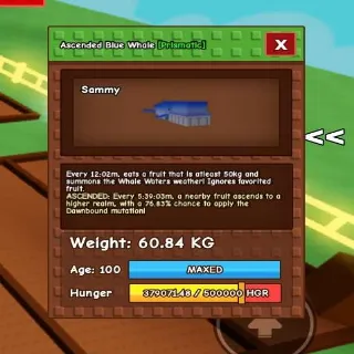 Huge Ascended Blue Whale
