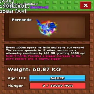 Huge Nightmare Rainbow Dilophosaurus 60+Kg