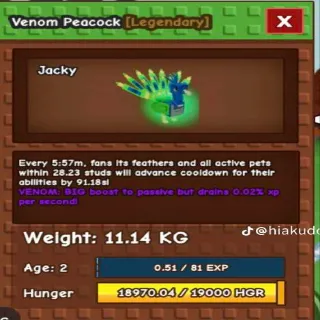 Colossal Venom Peacock