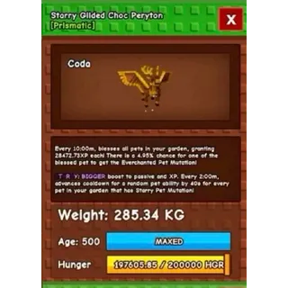 Huge Starry Gilded Choc Peryton