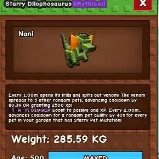 Huge Starry Dilophosaurus