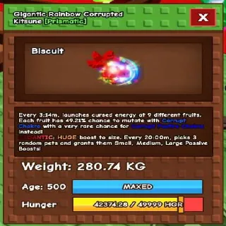Huge Gigantic Rainbow Corrupted Kitsune