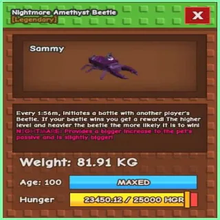 Titanic Nightmare Amethyst Beetle