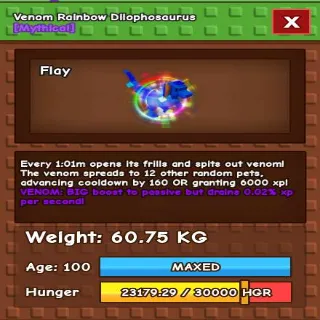 Venom Rainbow Dilophosaurus