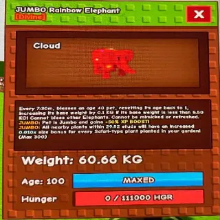 HUGE JUMBO RAINBOW ELEPHANT