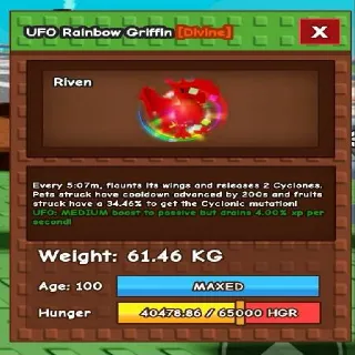 Huge UFO Rainbow Griffin