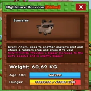 Huge Nightmare Raccoon