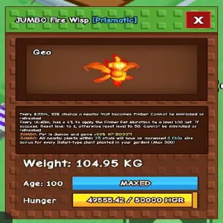 Colossal Jumbo Fire Wisp