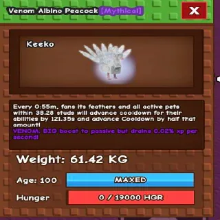 Venom Albino Peacock