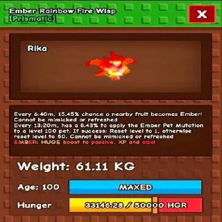 Huge Ember Rainbow Fire Wisp