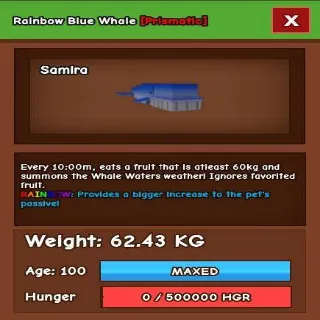 Huge Rainbow Blue Whale