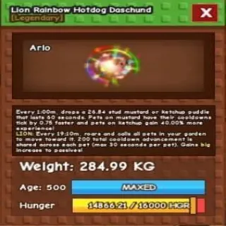 Huge Lion Hotdog Daschund