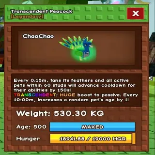 Colossal Transcedent  Peacock