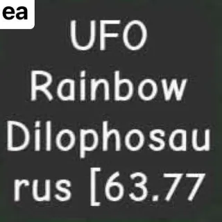 Huge UFO
Rainbow
Dilophosaurus 63kg