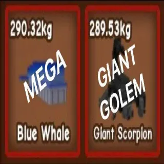 HUGE MEGA BLUE WHALE + HUGE GIANTGOLEM GIANT SCORPION