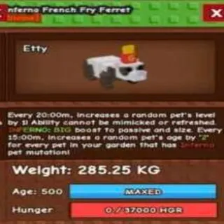 Huge Inferno French Fry Ferret