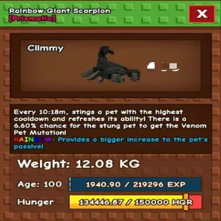 Rainbow Giant Scorpion