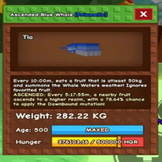 Huge Ascended Blue Whale