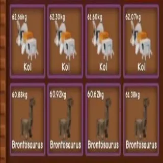 X4 Huge Koi Fish +  Huge X4 Brontosaurus