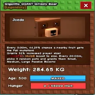 Huge Gigantic Giant Griz Bear