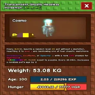 Huge Transcedent Ghostly Headless Horseman
