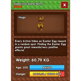 Huge Gilded Choc Easter Bunny