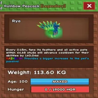 Colossal Rainbow Peacock