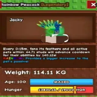 Colossal Rainbow Peacock