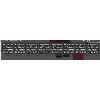 8X PEPPERMINT FRENCH FRY FERRET