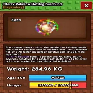 Huge Rainbow Hotdog Daschund