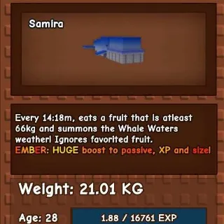 Huge Ember Blue Whale